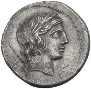 obverse: Pub. Crepusius.. AR Denarius, 82 BC