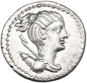 obverse: C. Postumius. AR Denarius, 74 BC