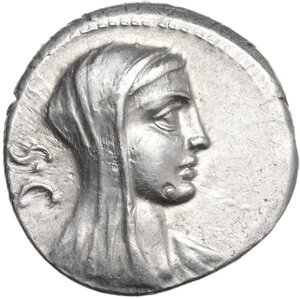 obverse: P. Sulpicius Galba. AR Denarius, 69 BC