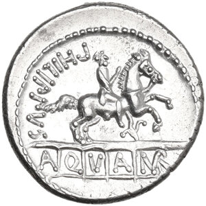 reverse: L. Marcius Philippus. AR Denarius, Rome mint, 56 BC