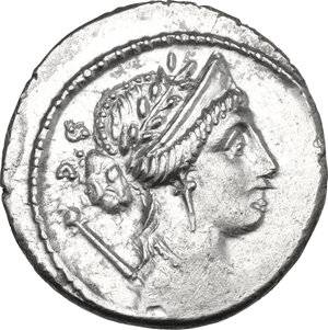 obverse: Faustus Cornelius Sulla. AR Denarius, Rome mint, 56 BC