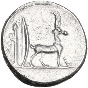 reverse: Cn. Plancius. AR Denarius, 55 BC