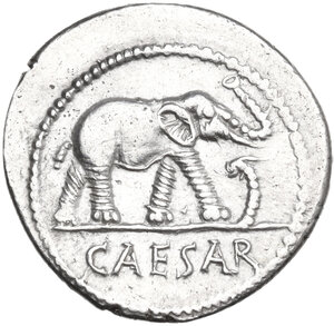 obverse: Julius Caesar.. AR Denarius, mint moving with Caesar, 49-48 BC