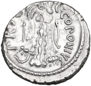reverse: Q. Sicinius with C. Coponius. Denarius, mint moving with Pompey, 49 BC