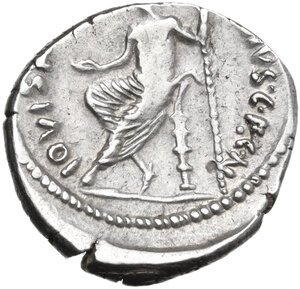 reverse: C. Vibius C. f. C. n. Pansa Caetronianus . AR Hybrid Denarius, 48 BC