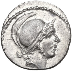 obverse: Albinus Bruti f.. AR Denarius,  48 BC