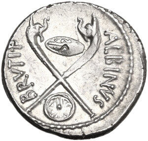 reverse: Albinus Bruti f.. AR Denarius,  48 BC