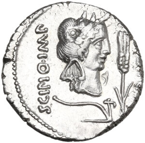 obverse: Q. Caecilius Metellus Pius Scipio with Eppius Legatus. AR Denarius, Africa, 47-46 BC