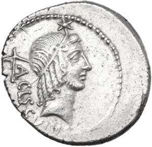 obverse: L. Valerius Acisculus. AR Denarius, Rome mint, 45 BC