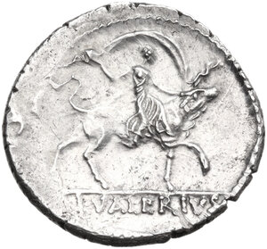 reverse: L. Valerius Acisculus. AR Denarius, Rome mint, 45 BC