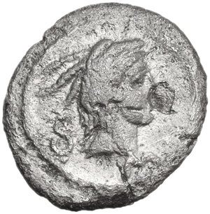 obverse: M. Mettius. AR Quinarius, 44 BC