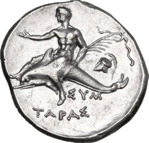 reverse: Southern Apulia, Tarentum. AR Nomos, c. 315 BC