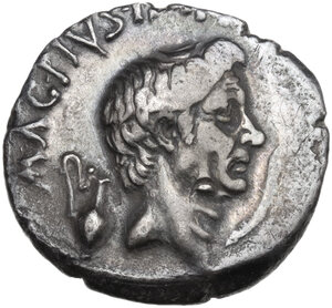 obverse: Sextus Pompeius .. AR Denarius, 37-36 BC. Sicily