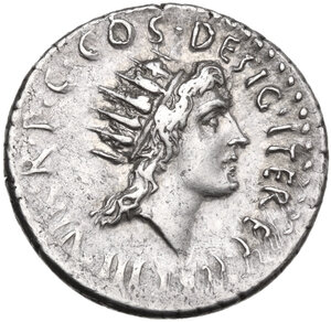 obverse: Mark Antony. Denarius, mint moving with Marcus Antonius, 38 BC