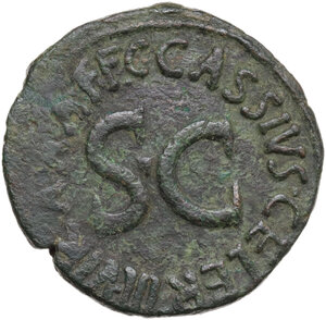 reverse: Augustus (27 BC - 14 AD) .. AE As, Rome mint., 16 BC. C. Cassius Celer, moneyer