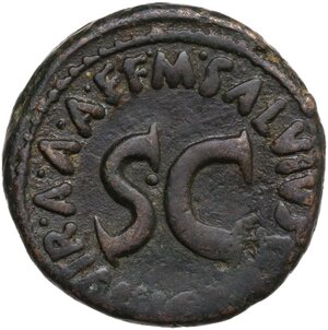 reverse: Augustus (27 BC - 14 AD)  . AE As. Rome mint. M. Salvius Otho, moneyer. Struck 7 BC