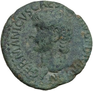 obverse: Germanicus (died 19 AD).. AE As. Rome mint. Struck under Caligula, 40/1 AD