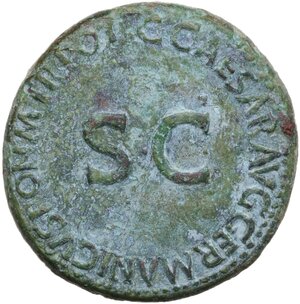 reverse: Nero and Drusus Caesar (died 31 and 33 AD respectively).. AE Dupondius. Rome mint. Struck under Gaius (Caligula), AD 37-38