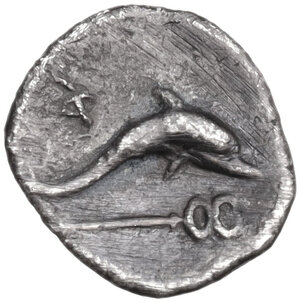 reverse: Southern Apulia, Tarentum. AR Litra, c. 325-280 BC