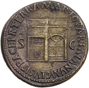 reverse: Nero (54 68).. AE Sestertius, Rome mint. Struck circa AD 65