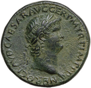 obverse: Nero (54-68).. AE Sestertius. Rome mint, struck c. AD 65