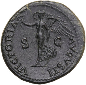 reverse: Nero (54 68).. AE Dupondius. Lugdunum mint, c. 66 AD