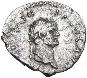 obverse: Domitian as Caesar under Vespasian (69-79).. AR Quinarius. Rome mint. Struck AD 73