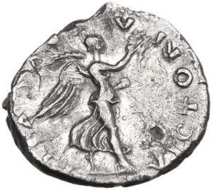 reverse: Domitian as Caesar under Vespasian (69-79).. AR Quinarius. Rome mint. Struck AD 73