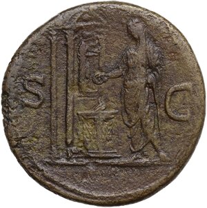 reverse: Domitian (81-96 AD).. AE Sestertius, 85 AD