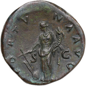reverse: Hadrian (117-138).. AE Sestertius. Rome mint. Struck circa AD 134-138