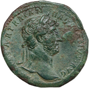 obverse: Hadrian (117-138).. AE Sestertius. Struck AD 119-122