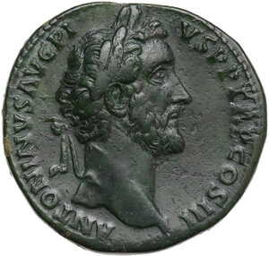 obverse: Antoninus Pius (138-161).. AE Sestertius. Rome mint. Struck c. AD 141-143