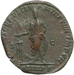 reverse: Commodus (177-192).. AE Sestertius. Struck AD 184-185