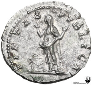 reverse: Julia Domna (died 217 AD).. AR Denarius. Rome mint. Struck under Septimius Severus, circa AD 200-207