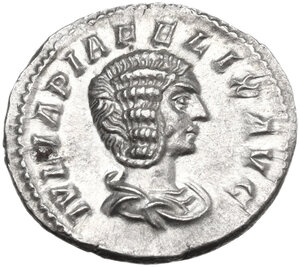 obverse: Julia Domna (died 217 AD).. AR Denarius. Rome mint. Struck under Caracalla, AD 211-215