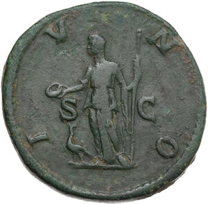 reverse: Julia Domna (died 217 AD).. AE Sestertius. Rome mint. Struck under Caracalla, AD 211-215