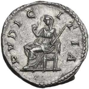 reverse: Julia Maesa, grandmother of Elagabalus (died 225 AD). AR Denarius. Rome mint. Struck under Elagabalus, AD 218-220
