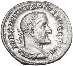 obverse: Maximinus I (225-238).. AR Denarius. Rome mint. 3rd emission, late AD 236-237