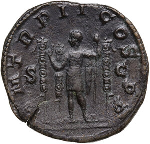 reverse: Maximinus I (235-238).. AE Sestertius, Rome mint