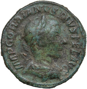 obverse: Gordian III (238-244).. AE Sestertius. Rome mint, 4th officina. Special emission, AD 240
