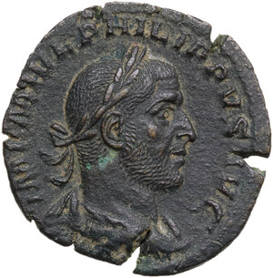 obverse: Philip I (244-249).. AE As. Rome mint. 6th-7th emissions, AD 247