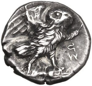 reverse: Southern Apulia, Tarentum. AR Drachm, c. 280-272 BC