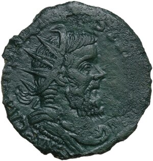 obverse: Postumus. Romano-Gallic Emperor (259-268).. AE Sestertius. Treveri (Trier) mint, AD 261