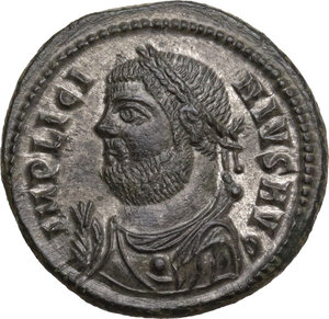obverse: Licinius I (308-324).. AE Follis. Cyzicus mint, 2nd officina. Struck AD 317-320