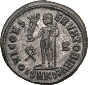 reverse: Licinius I (308-324).. AE Follis. Cyzicus mint, 2nd officina. Struck AD 317-320