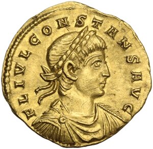 obverse: Constans (337-350)..  AV Solidus, Treveri (Trier) mint, May AD 337 - January AD 339