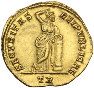reverse: Constans (337-350)..  AV Solidus, Treveri (Trier) mint, May AD 337 - January AD 339