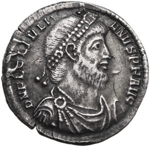 obverse: Julian II (360-363).. AR Siliqua. Constantinople mint, 1st officina. Struck AD 361-363