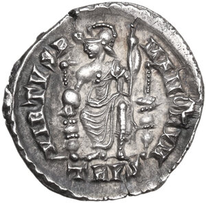 reverse: Magnus Maximus (383-388).. AR Siliqua. Treveri (Trier) mint
