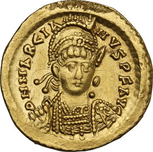 obverse: Marcian (450-457).. AV Solidus. Constantinople mint, 3rd officina, c. 450 AD